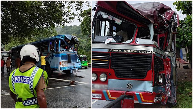 Around 20 injured in bus collision at Kegalle junction