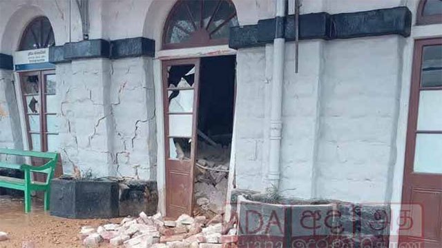 Landslide Damages Watawala Railway Station Following Heavy Rainfall