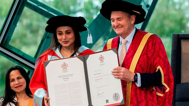 Bollywood Actress Rani Mukerji Receives Honorary Doctorate from La Trobe University