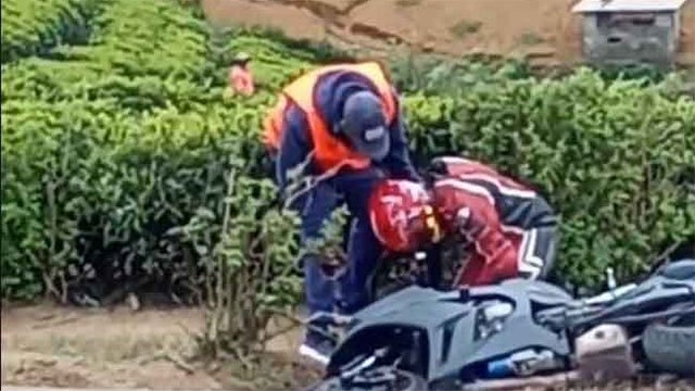 Two riders hospitalised after separate crashes in Nuwara Eliya motorcycle race