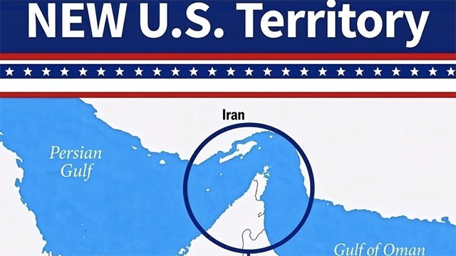 Trump Posts Map Claiming Strait of Hormuz as US Territory