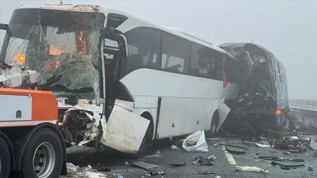 At least 21 killed in head-on collision between bus and truck in Brazil
