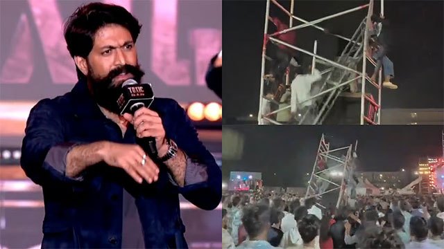 Stage Equipment Collapse Injures Fans at 'Toxic' Film Event in Hyderabad