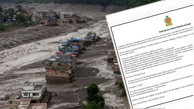 Sri Lankan Embassy Issues Alert for Nationals in Nepal After Flash Flooding