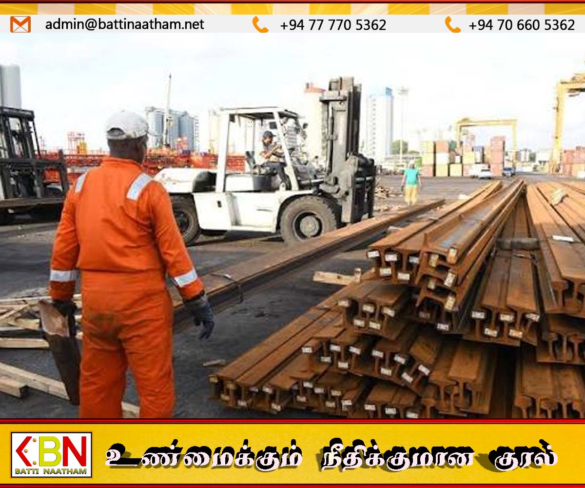 கொழும்புக்கு வந்த 10,000 இரயில் பாதைகள் கடலோர பாதை மீட்டெடுப்புக்காக