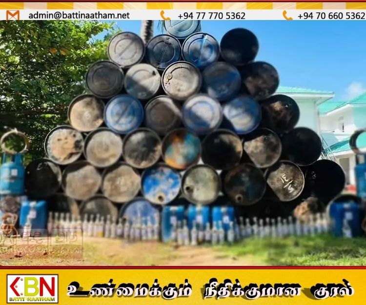 மாதර மாவட்டத்தில் பெரிய அளவிலான சட்டவிரோध மதுபான உற்பத்தி வசதி மீது நடத்தப்பட்ட சோதனை