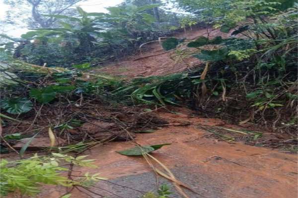 தரவாளே காலனி குடியிருப்பு பகுதியில் நிலச்சரிவு ஏற்பட்டது