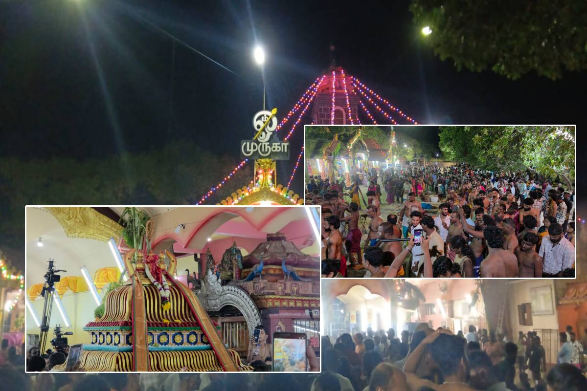 ஜெயப்பூரில் முருகன் கோயில் திருவிழாவின் தொடக்கத்தை குறிக்கும் கொடி ஏற்றும் விழா