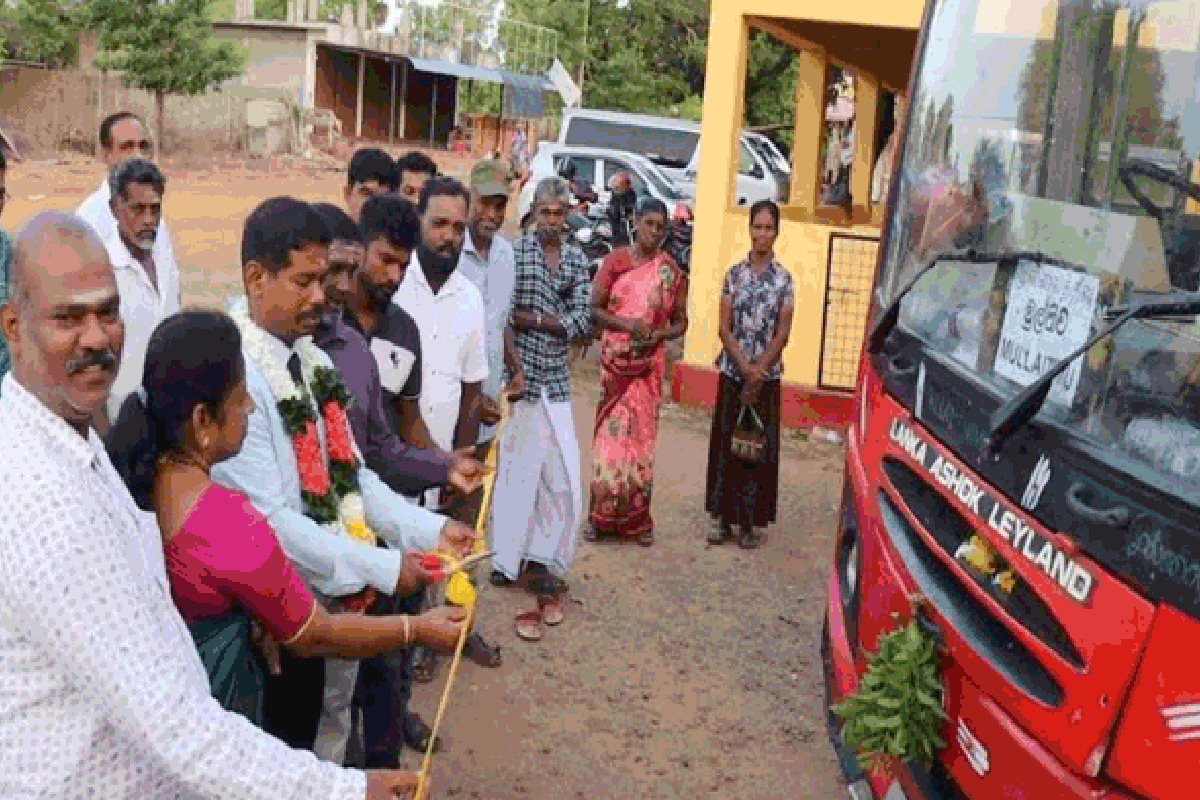 யாழ்ப்பாண கு半தீபு நகரங்களுக்கிடையே அரசு பேருந்து சேவை பல வருடங்களின் நிறுத்தத்திற்குப் பிறகு புনரুদ்ধாரணம் செய்யப்பட்டது