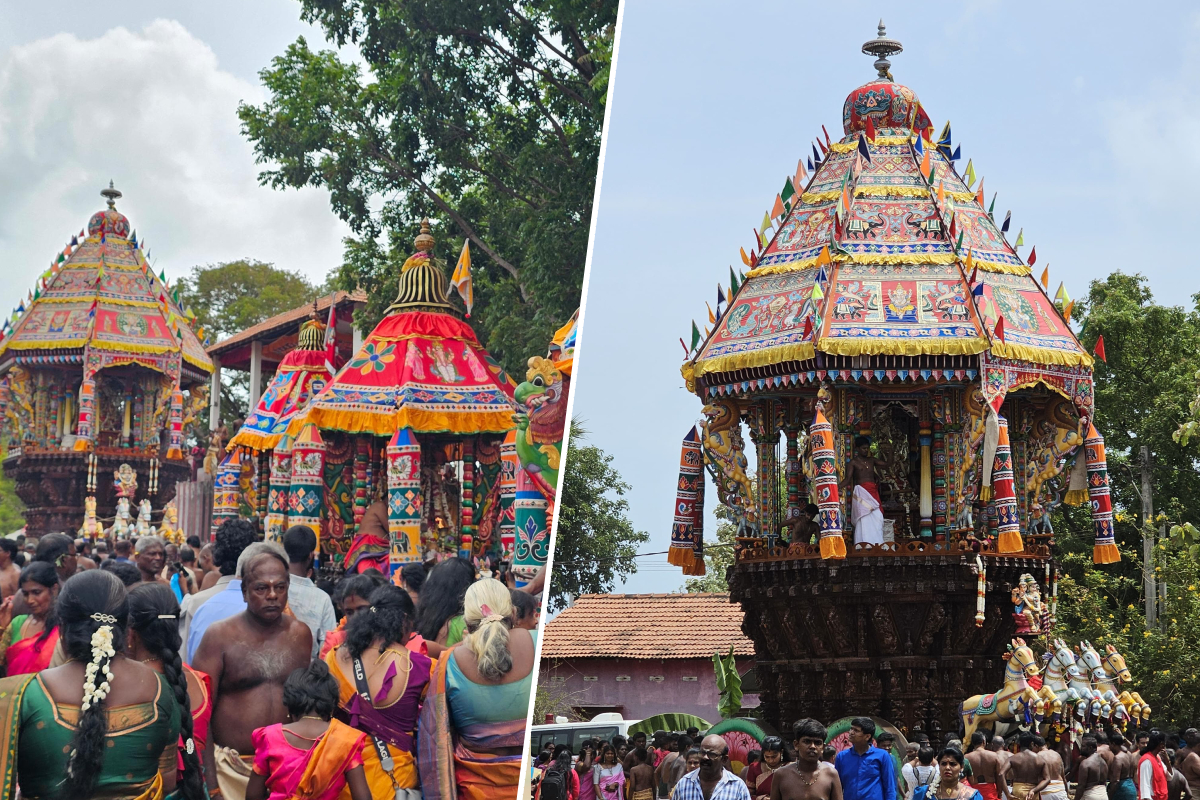 ஆண்டு தேரோட்ட விழா மாவிட்டபுரம் கந்தசாமி கோயிலுக்கு பக்தர்களை আকர்ষித்தது