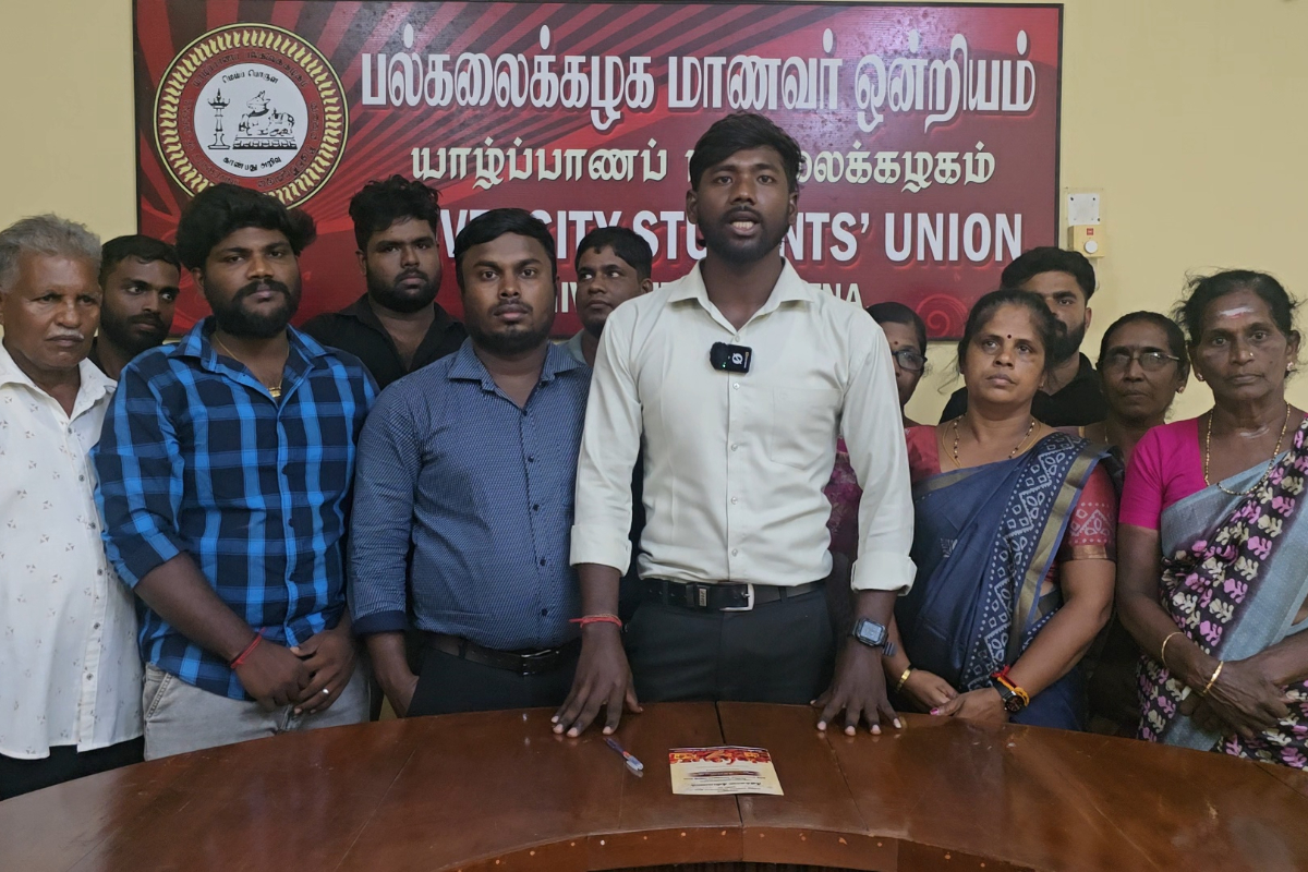 காணாமல் ஆக்கப்பட்டவர்களின் குடும்பங்கள் ஜாஃப்னா பல்கலைக்கழக மாணவர் சங்கத்துடன் சர்வதேச மாநாடு பற்றி சந்திப்பு