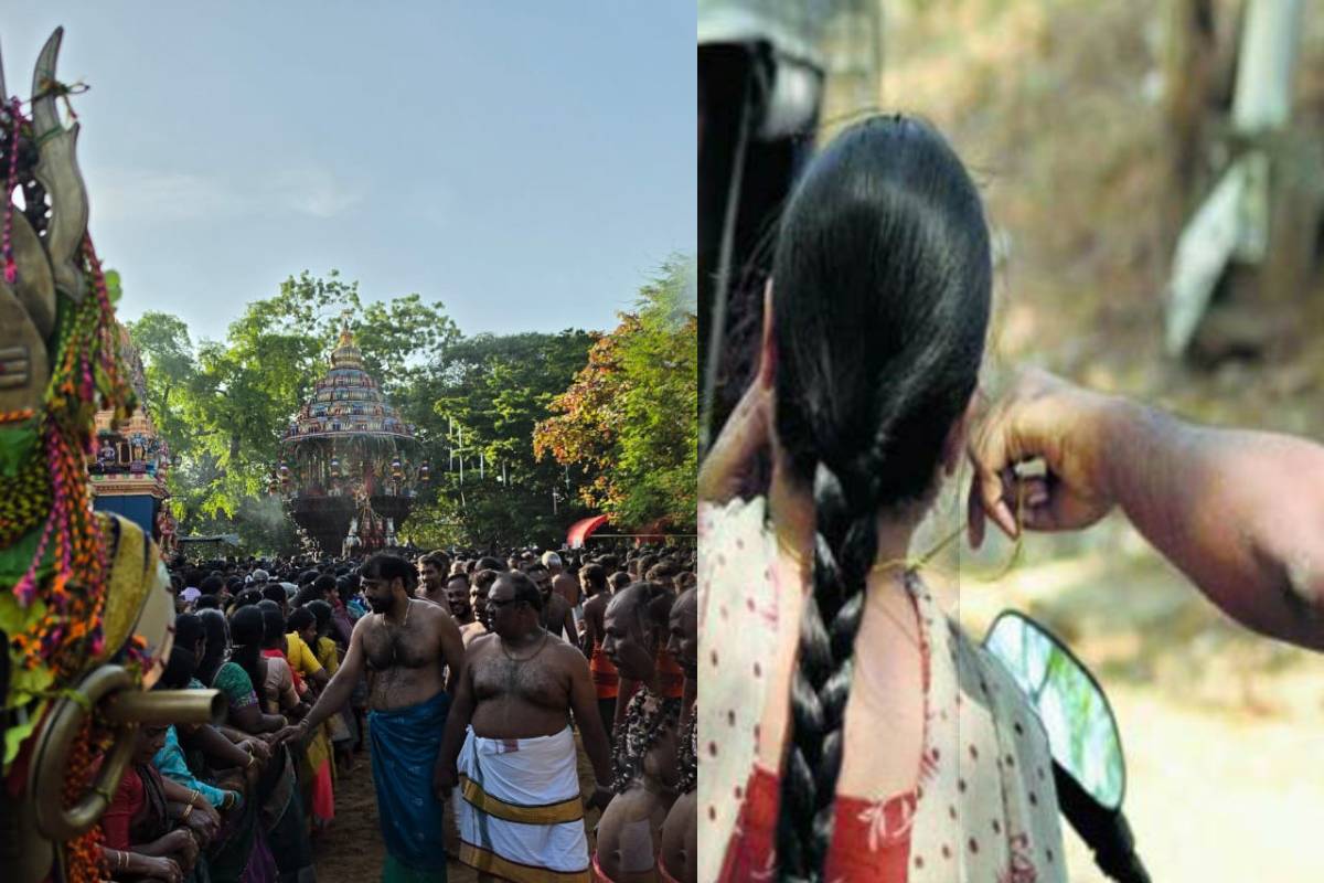 மதுரையில் கோயில் திருவிழாவின் போது பெண்ணிடமிருந்து தங்க சங்கிலி பறிக்கப்பட்டது
