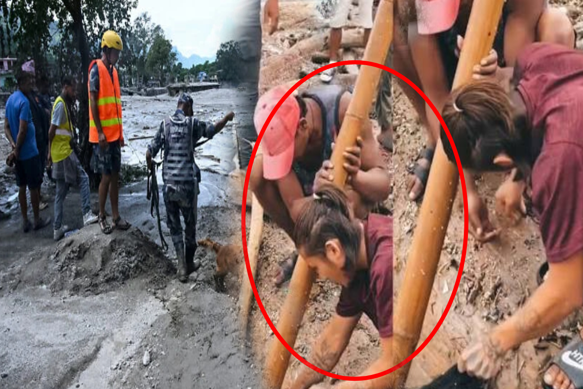 நெपालில் வெள்ளப்பெույ்ति பாதிதரின் உடலில் இருந்து நகை திருடியதற்காக இரண்டு பேர் கைது செய்யப்பட்டனர்