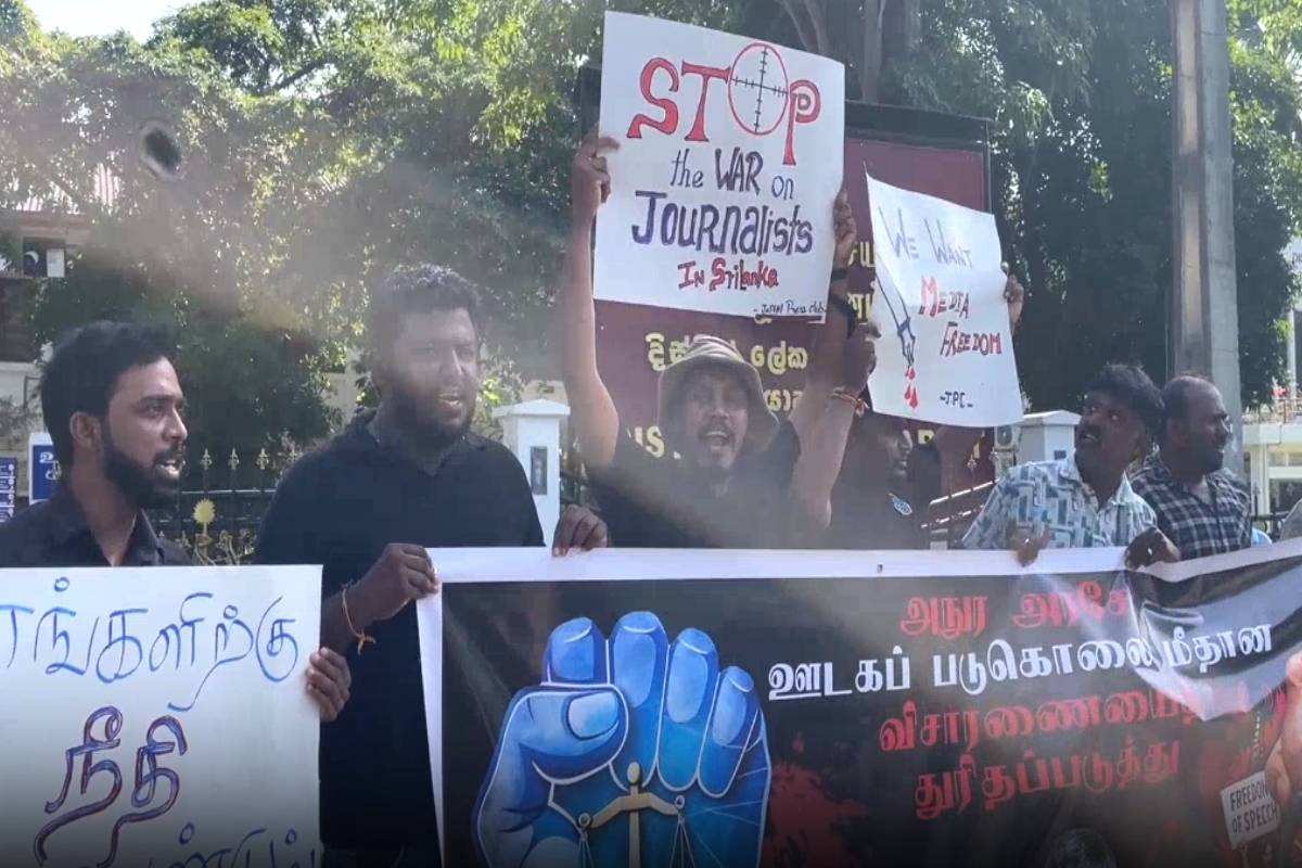 யாழ்ப்பாணத்தில் பத்திரிக்கையாளர்கள் கொலைகளுக்கு எதிராக احتجاج, நியாயமான விசாரணையை கோரினர்