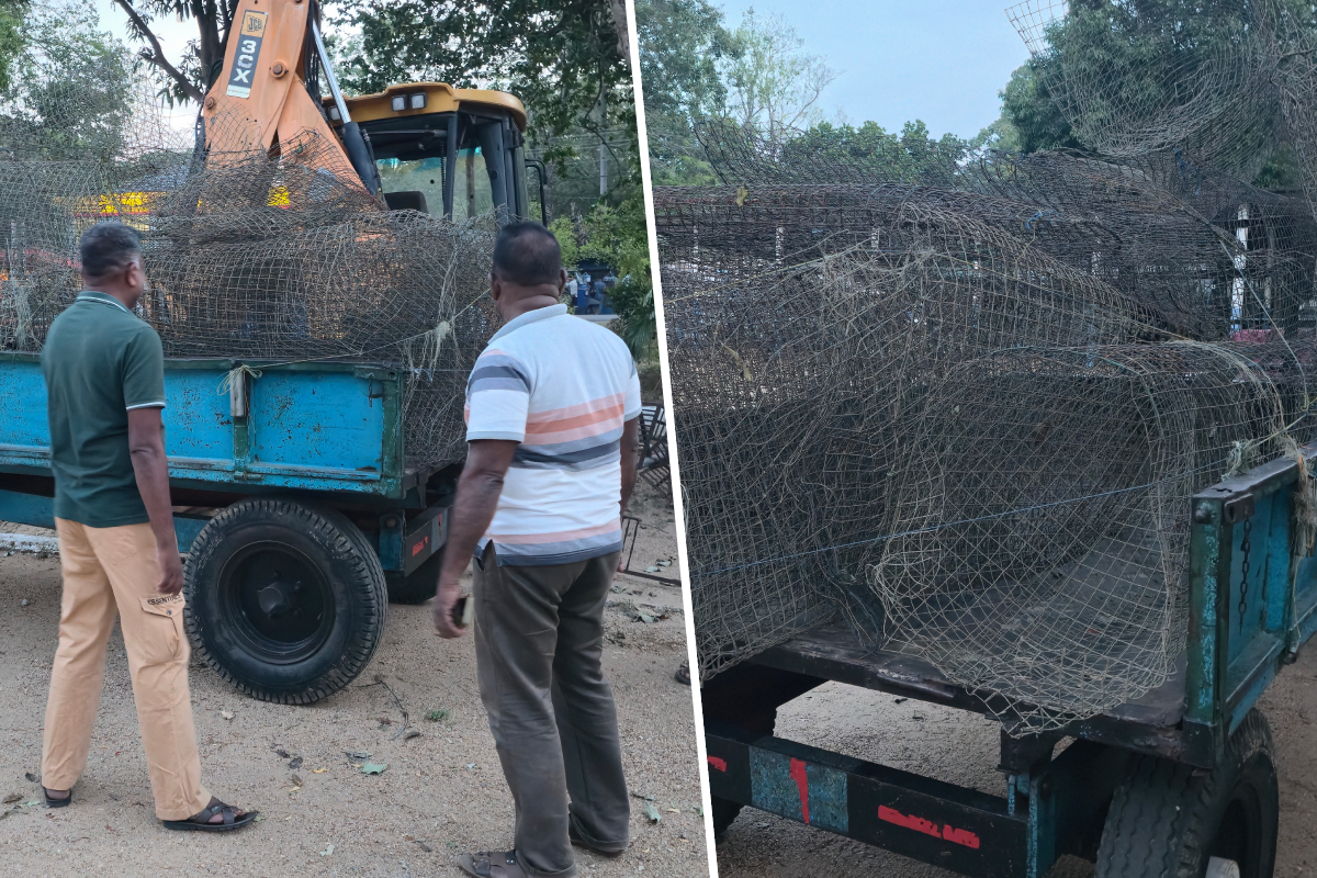 கண்டலாய் லாகூனில் தகுதியற்ற மீன்பிடி உபकரணங்கள் பறிமுதல்; இரண்டு சந்தேக நபர்கள் தப்பிப்பு