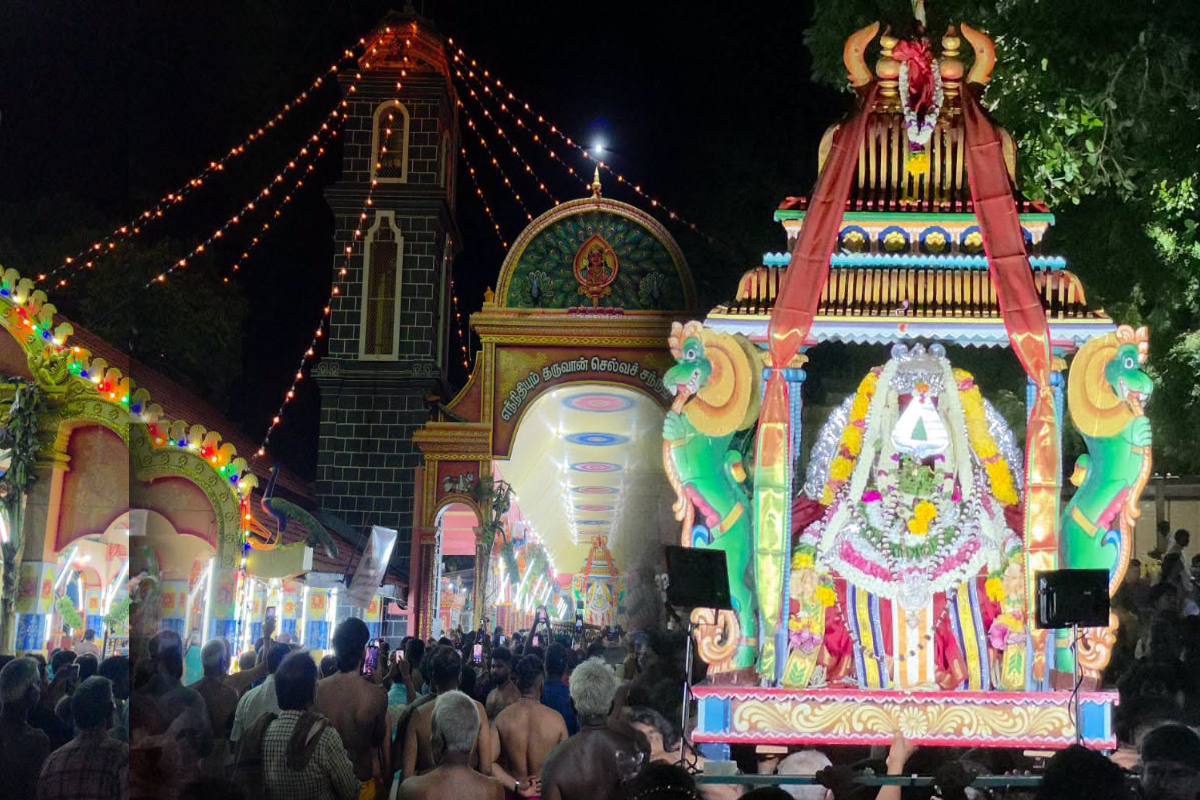 யாழ்ப்பாணத்தின் தொண்டைமானாறு முருகன் கோயிலில் கொடியேற்றத் தொடங்கிய ஆண்டுவழக்க திருவிழா