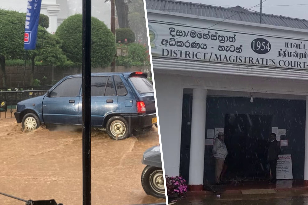 கனமான மழை காரணமாக ஹாட்டன் மாவட்டத்தில் நீதிமன்ற வழக்குகள்연기