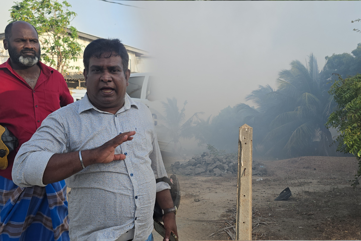 மன்னார் - குருசுநகர் பகுதியில் திடீரென எரிக்கப்பட்ட குப்பைகள்: வீடுகளை விட்டு வெளியேறும் மக்கள்