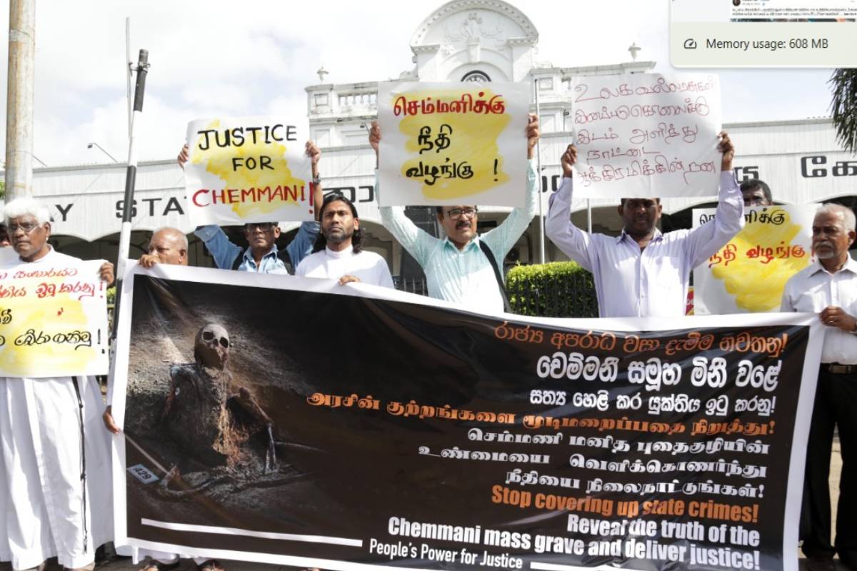 முல்லைத்திவு சாராय்புகளின்掘削 பணிக்கான நீதிக்கு கோலம்பு போராட்டம்