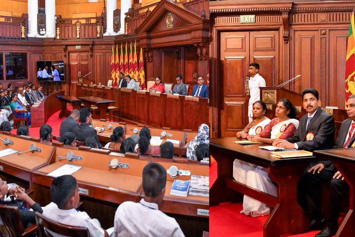 டியன்சின் தமிழ் மகா வித்தியாலய மாணவர் நாடாளுமன்ற அமர்வு ஜனாதிபதி செயலகத்தில்