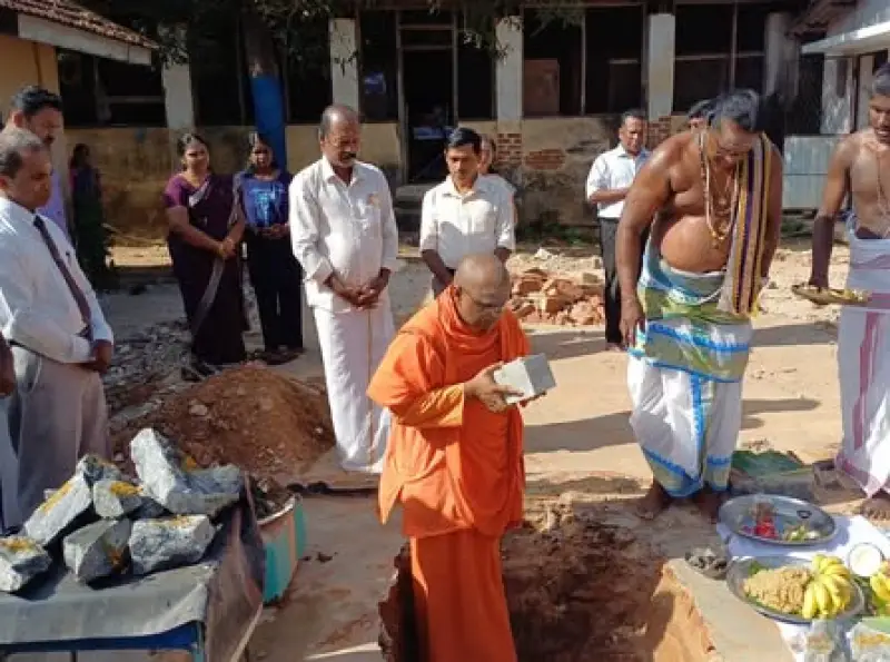 மதுரை இந்துப் பெண்கள் கல்லூரியில் புதிய கல்வி கட்டடத்திற்கு ভিত்திக் கல் அமைக்கப்பட்டது