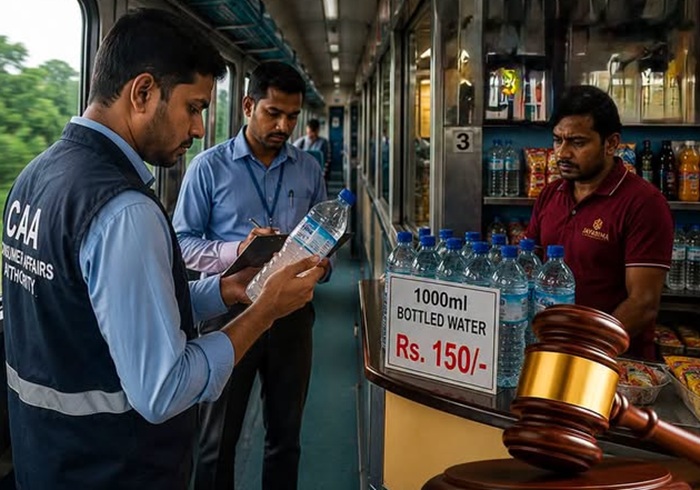 Train Canteen Operator Fined Rs. 500,000 for Selling Water Above Government Price Cap