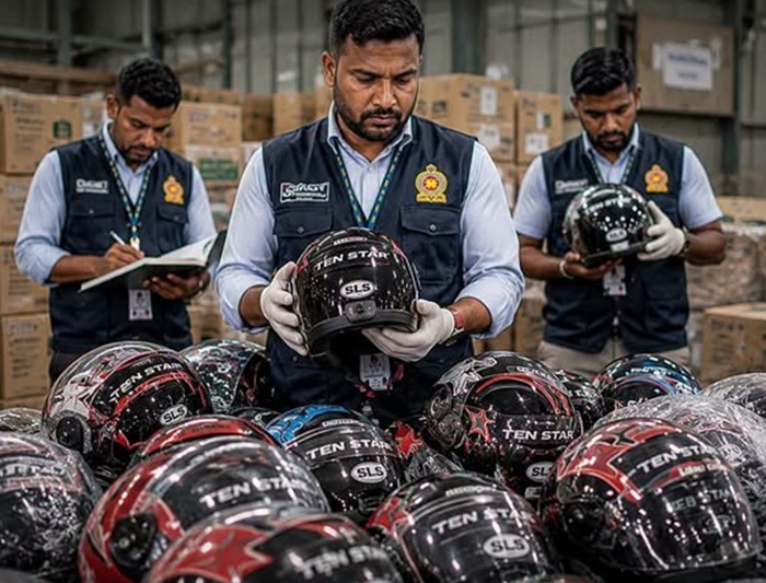 Court Orders Destruction of Counterfeit Safety Helmets in Kurunegala