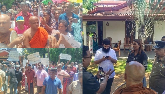 Hiriketiya residents and monks protest against newly opened Chabad House