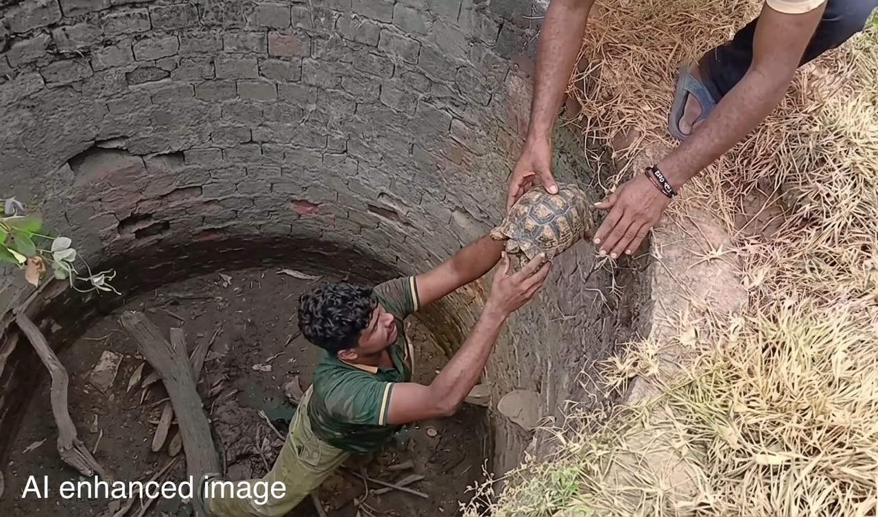 Fifteen tortoises rescued from abandoned well in Ritigala