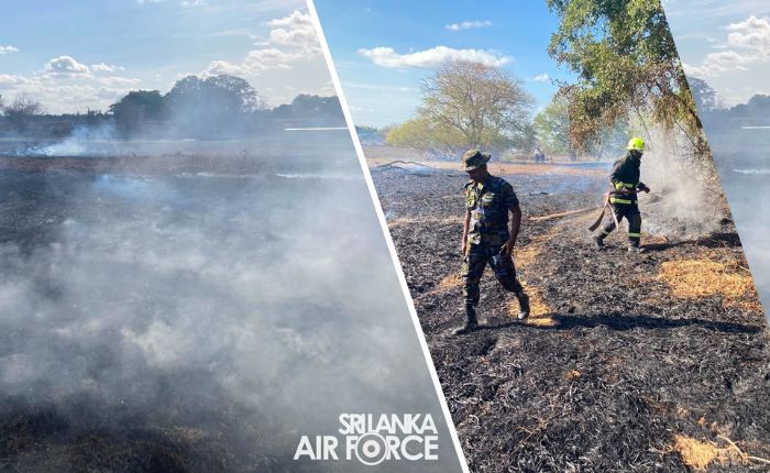 Sri Lanka Air Force Successfully Extinguishes Vavuniya Wildfire
