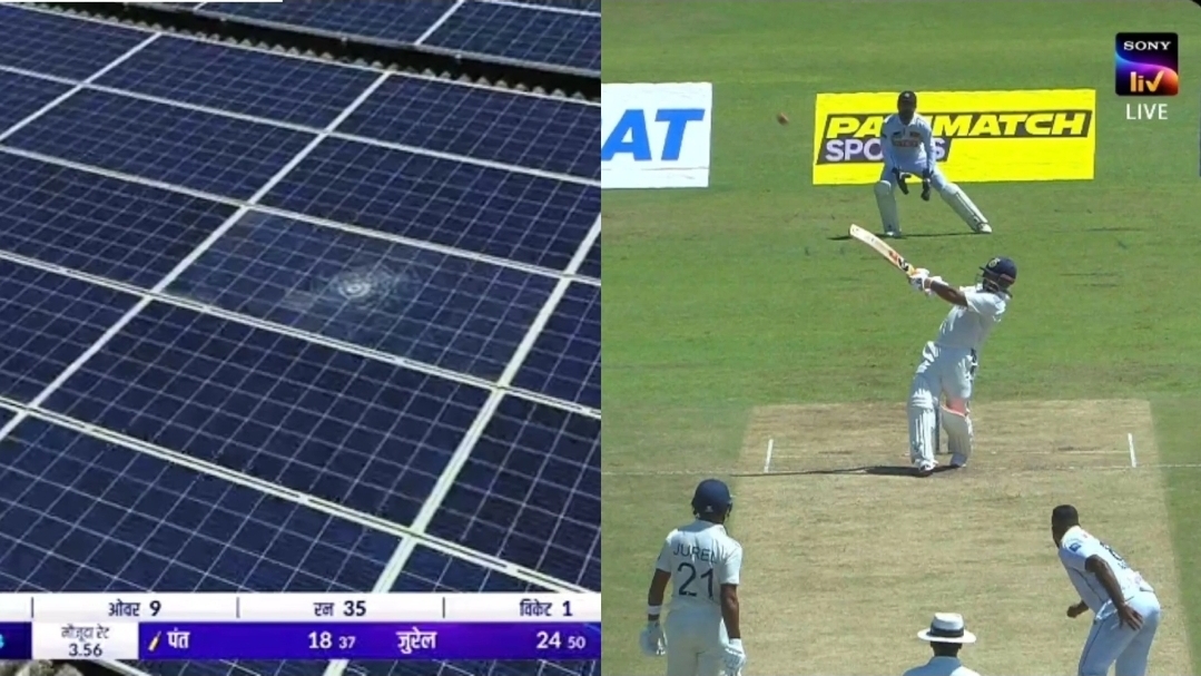 Pant's Powerful Six Damages Solar Panel at Colombo Test Venue