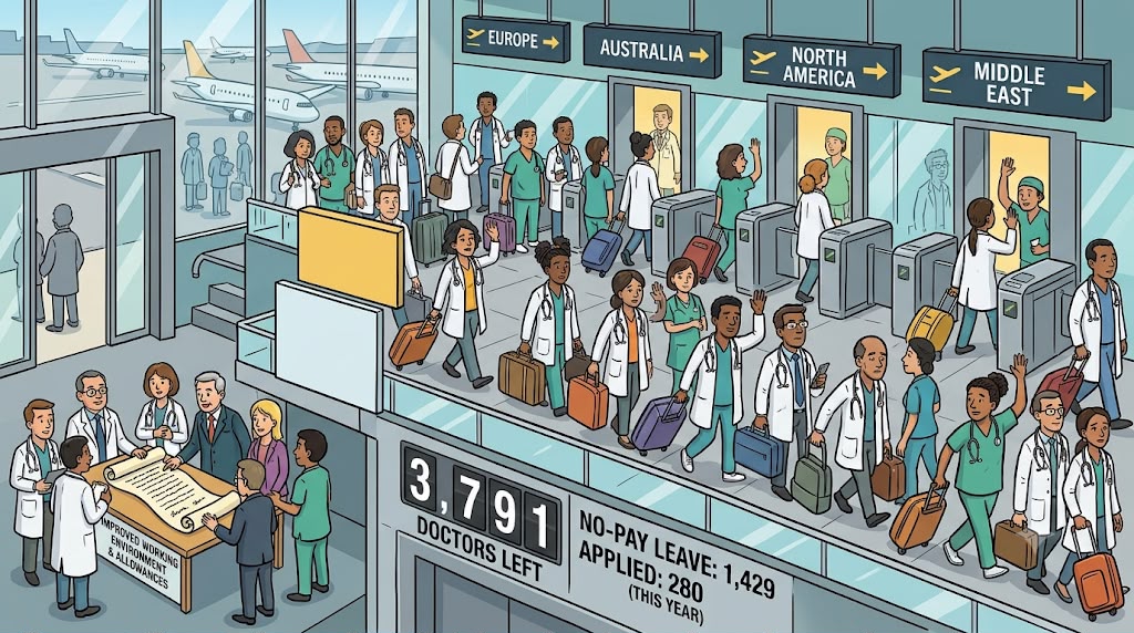 Over 3,700 specialist doctors have departed Sri Lanka in five years, Parliament hears