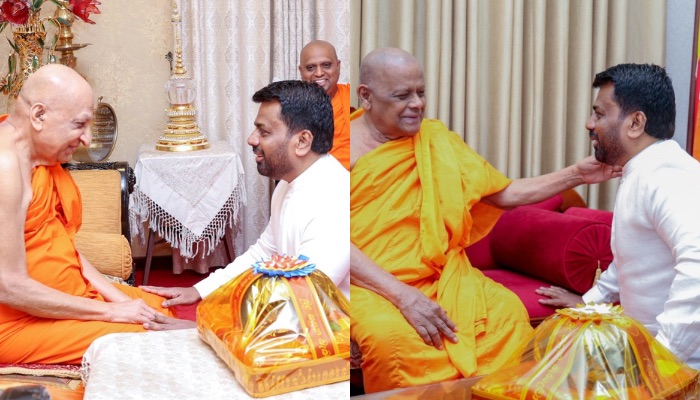 President Dissanayake Pays Respects to Senior Buddhist Clergy During Kandy Visit