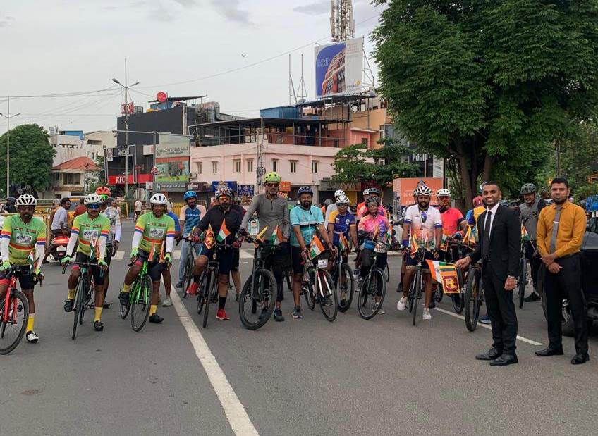 Sri Lankan Army Veterans Complete Cross-Border Cycling Journey to Strengthen India–Sri Lanka Ties
